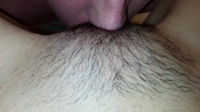 Man Licks Stubbly Pussy